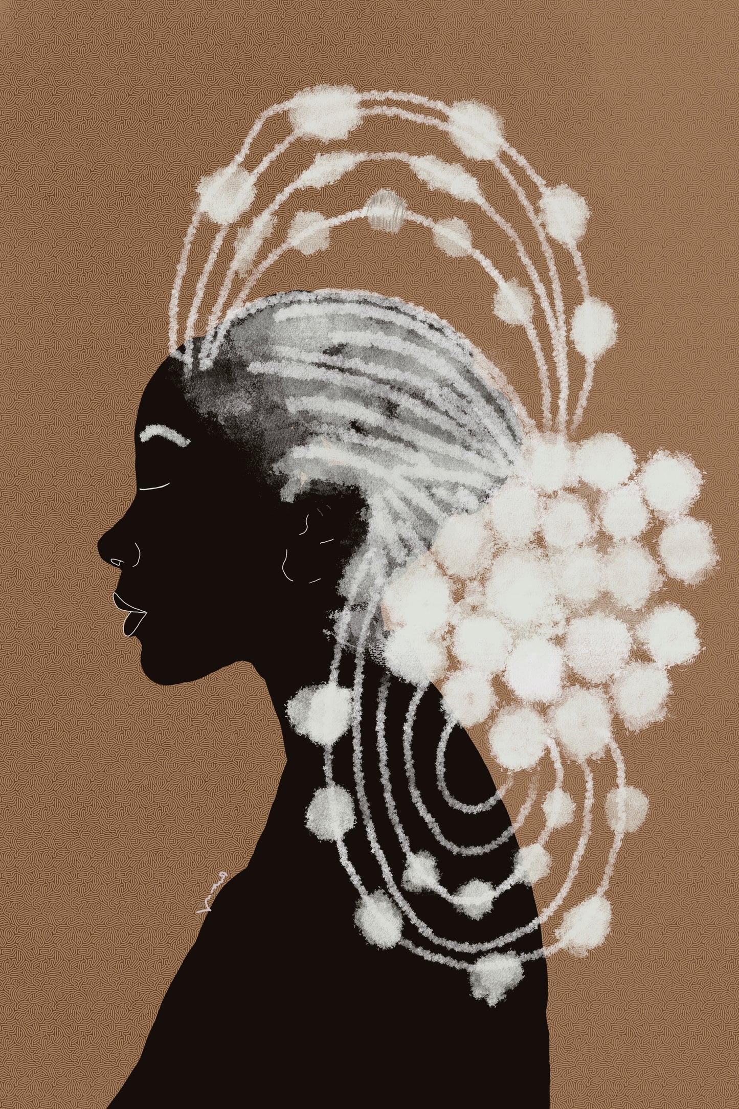 Set of 2 Maarifa & Afro Queen ( 65 x 95 cm) ( Signed Art Print)