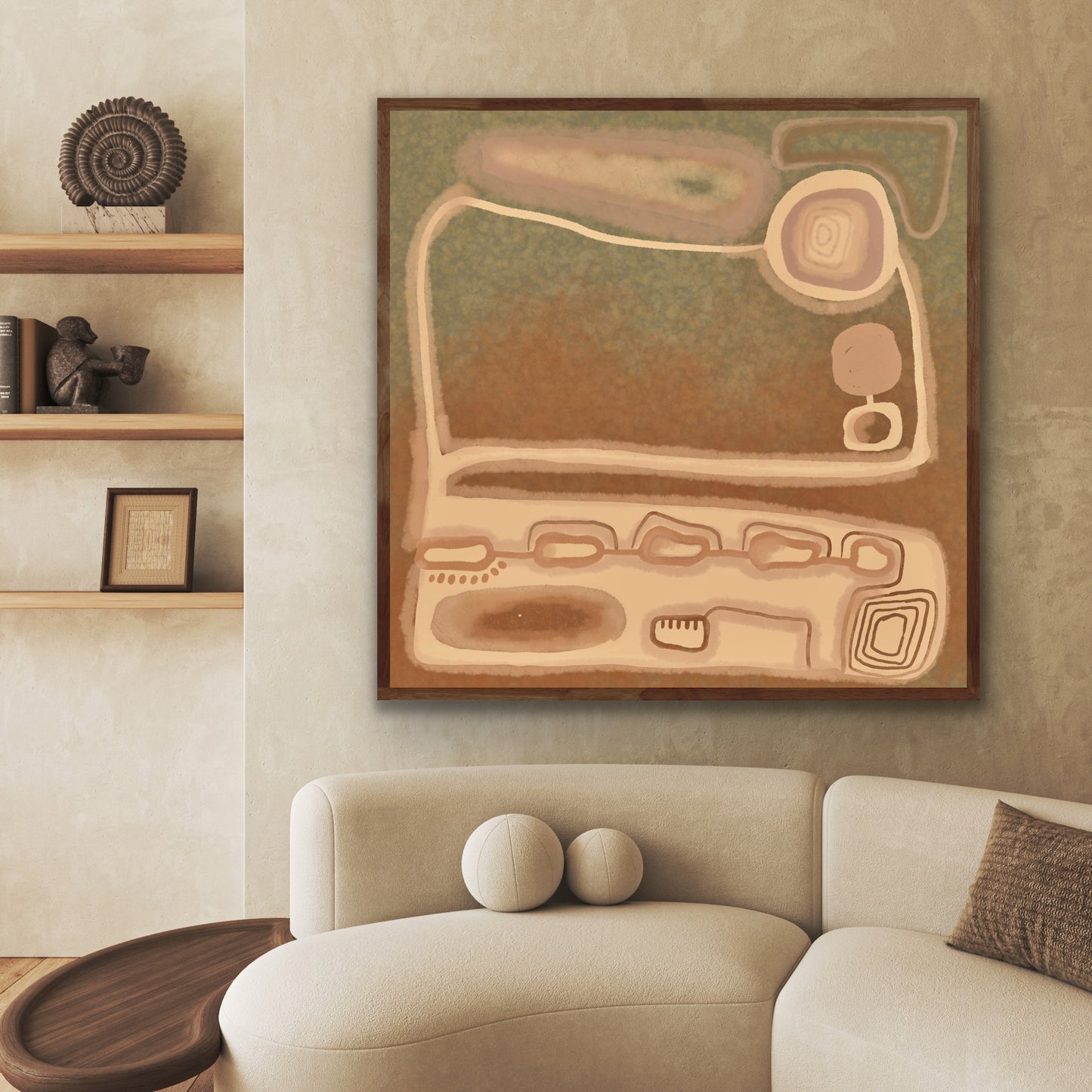 Desert memory: 100 cm x 100 cm (39 inches x 39 inches)