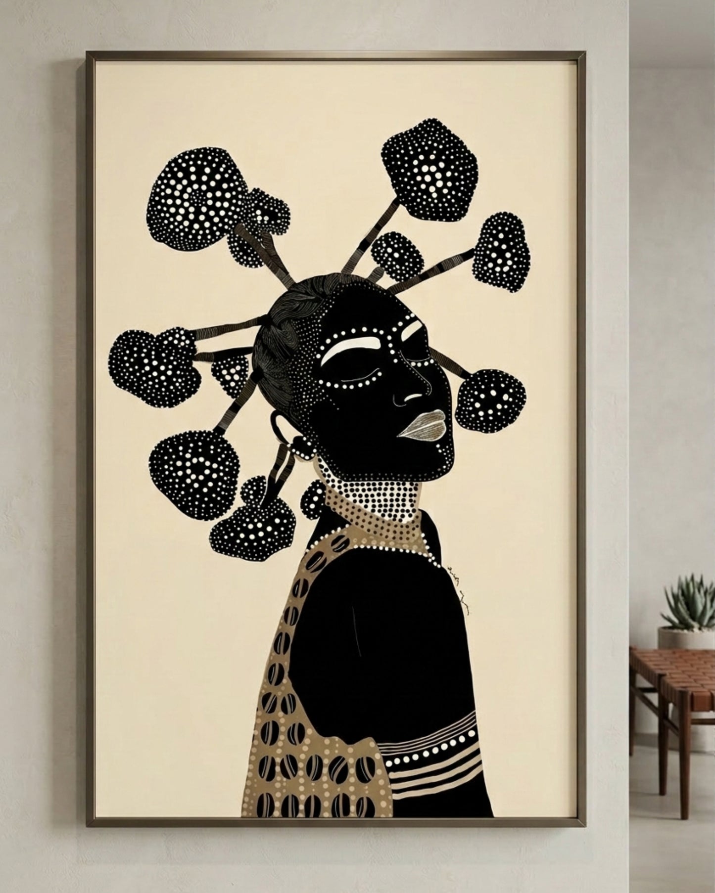 Fearless Queen statement large piece: 36 x 40 inches