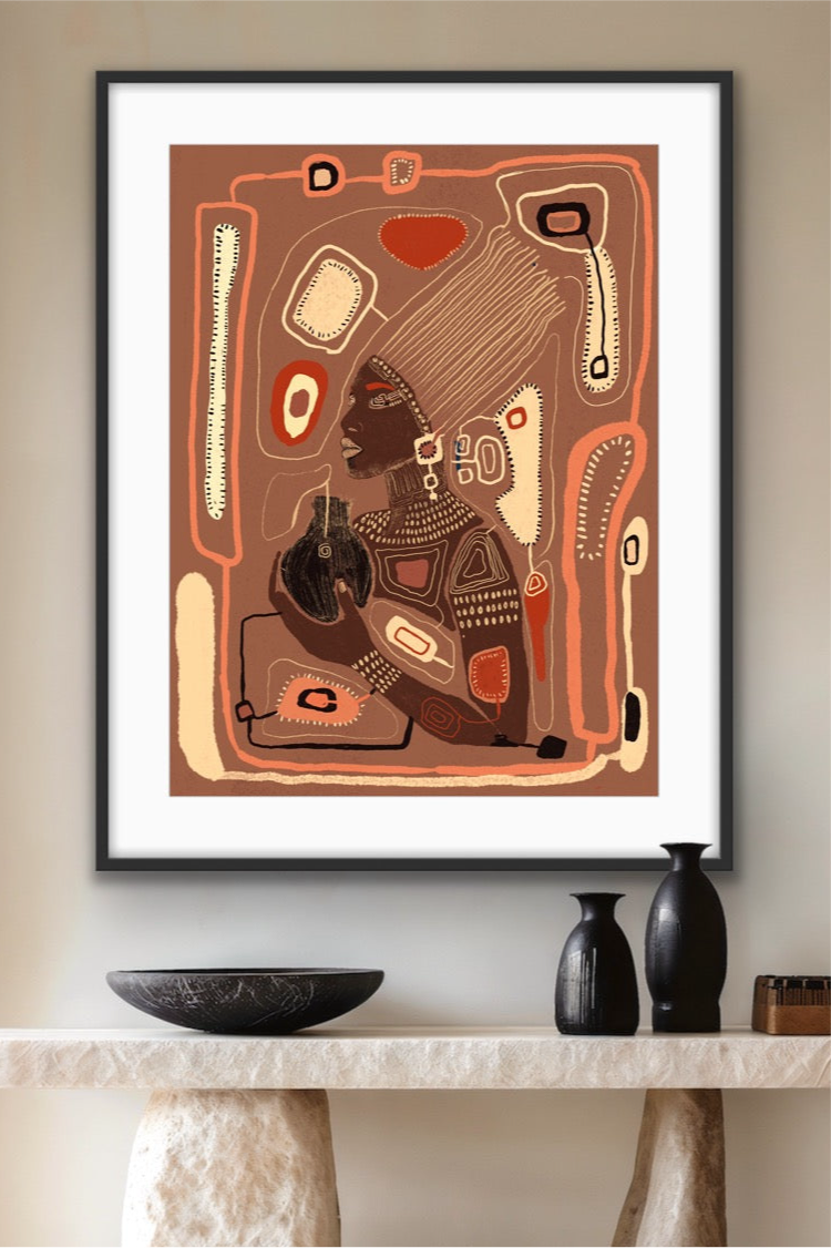 Filling my cup (Signed Art Print ( Framed Art Print) 33.1 × 46.8 in