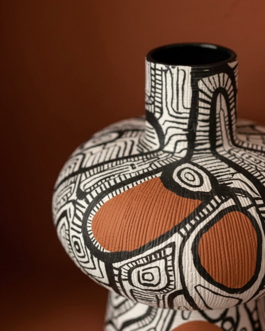 Title: Original Hand painted Vintage Vase