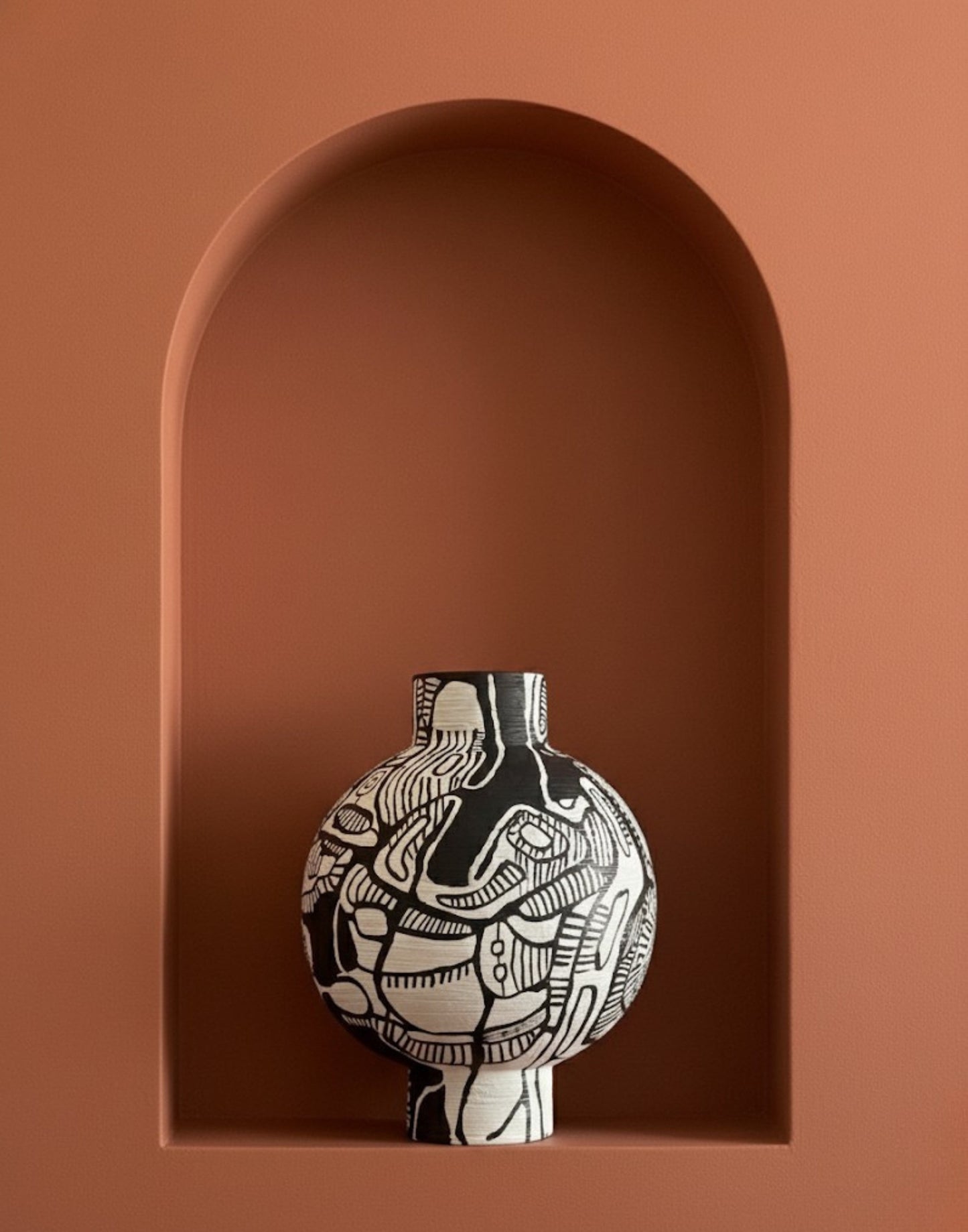 Title: Original Hand painted Vintage Vase