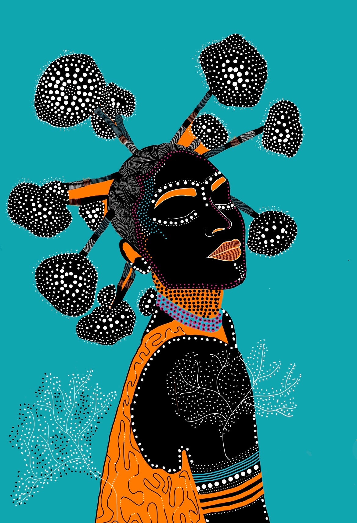 Fearless Queen Blue ( Art Print)