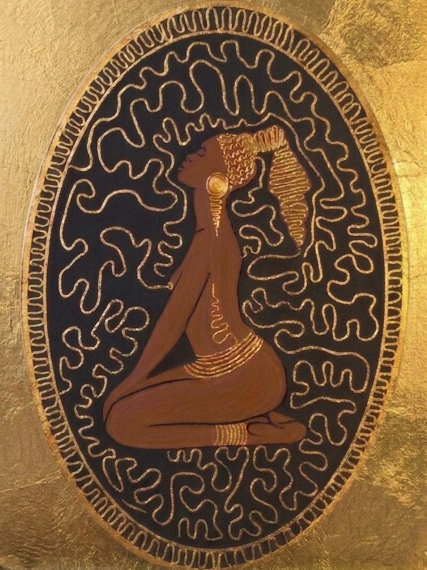 ( 36 x 40 inches ) Held in Stillness (Gold Leaf Edition)