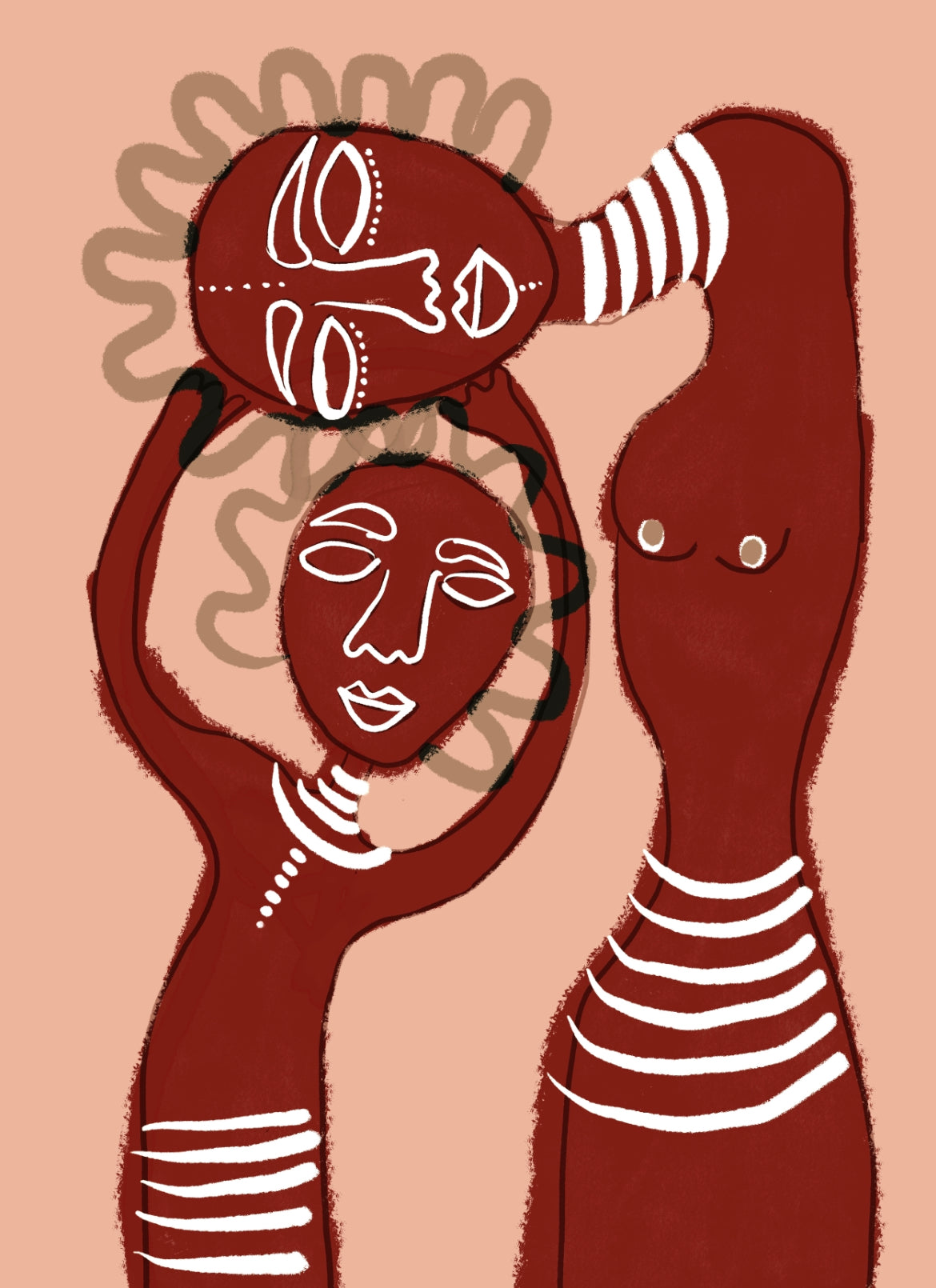 Memories with mama: Art Print signed by Ruth (Size: 16x 20 inches)