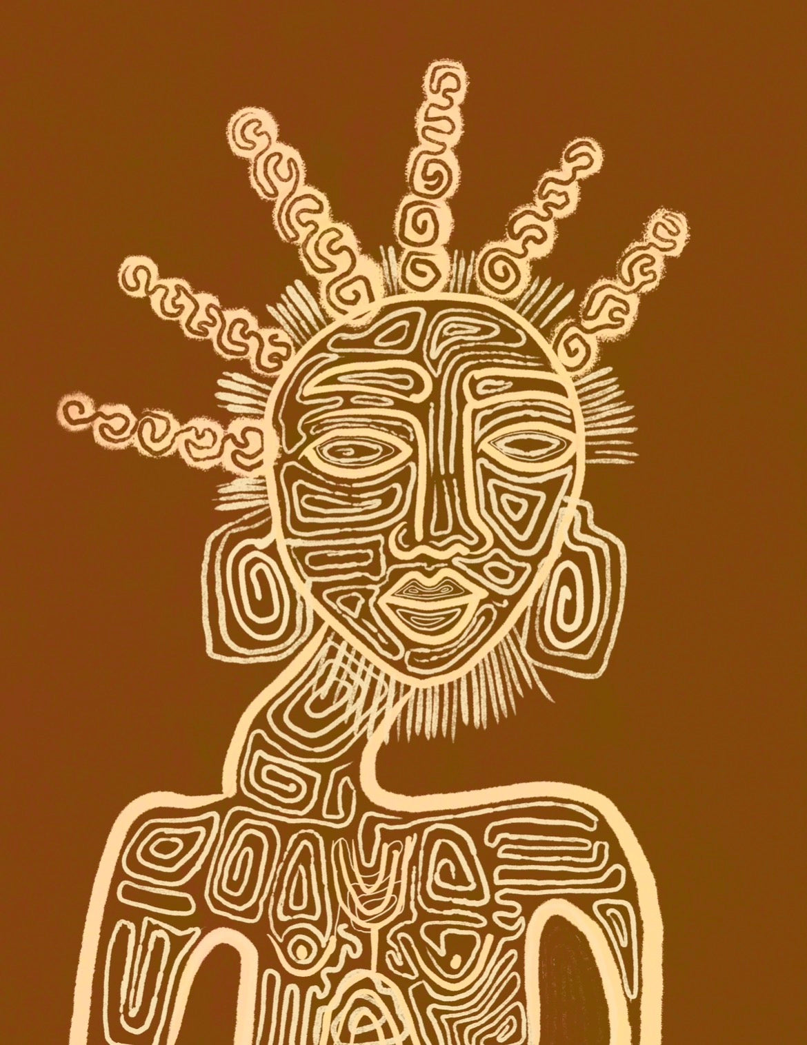 Afro expression 16 x 20 inches