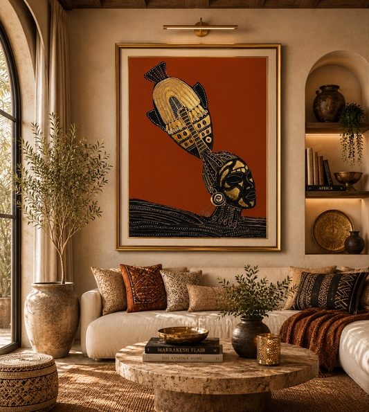 Ocean Lover | Hand-Finished Gold Leaf Statement limited to edition Print | 36 x 40 inches |