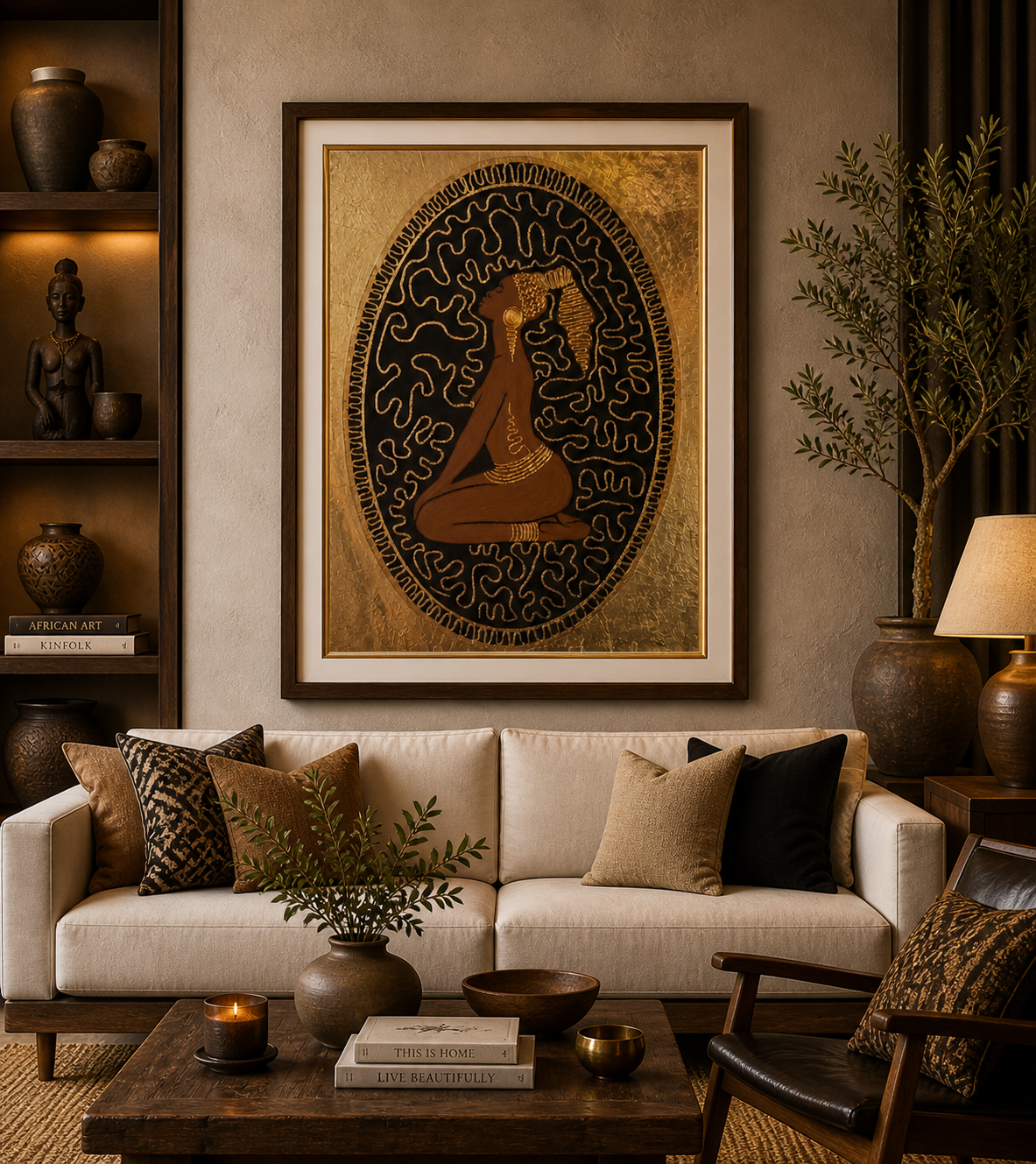 ( 36 x 40 inches ) Held in Stillness (Gold Leaf Edition)