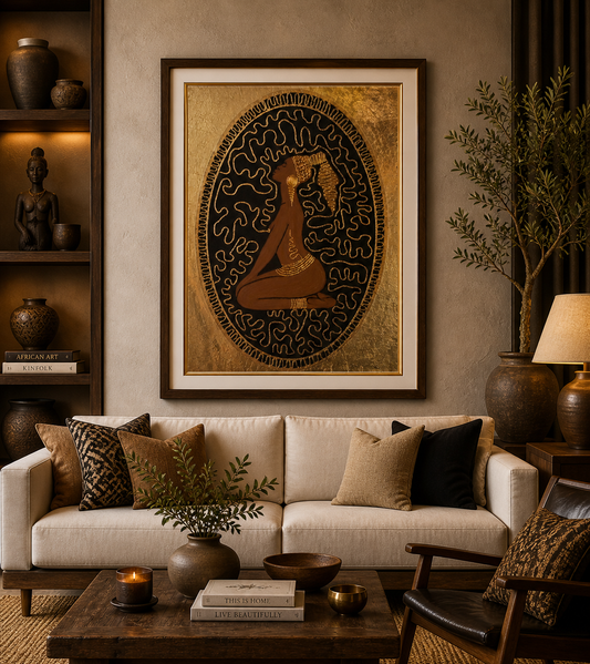 ( 36 x 40 inches ) Held in Stillness (Gold Leaf Edition)