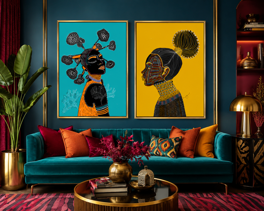 Set of 2 ( Fearless Queen and A Queen) | 39.4 × 51.2 inches)