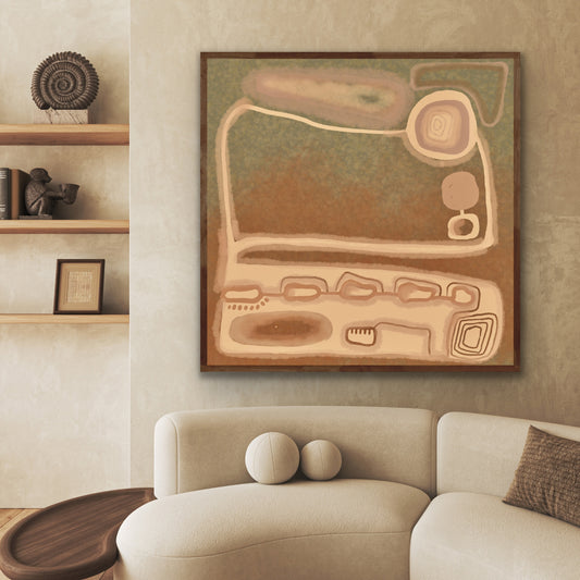 Desert memory: 100 cm x 100 cm (39 inches x 39 inches)