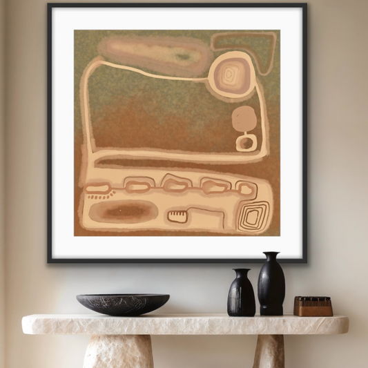 Calming sounds: Signed Art Print 28x28 in (70x70 cm)