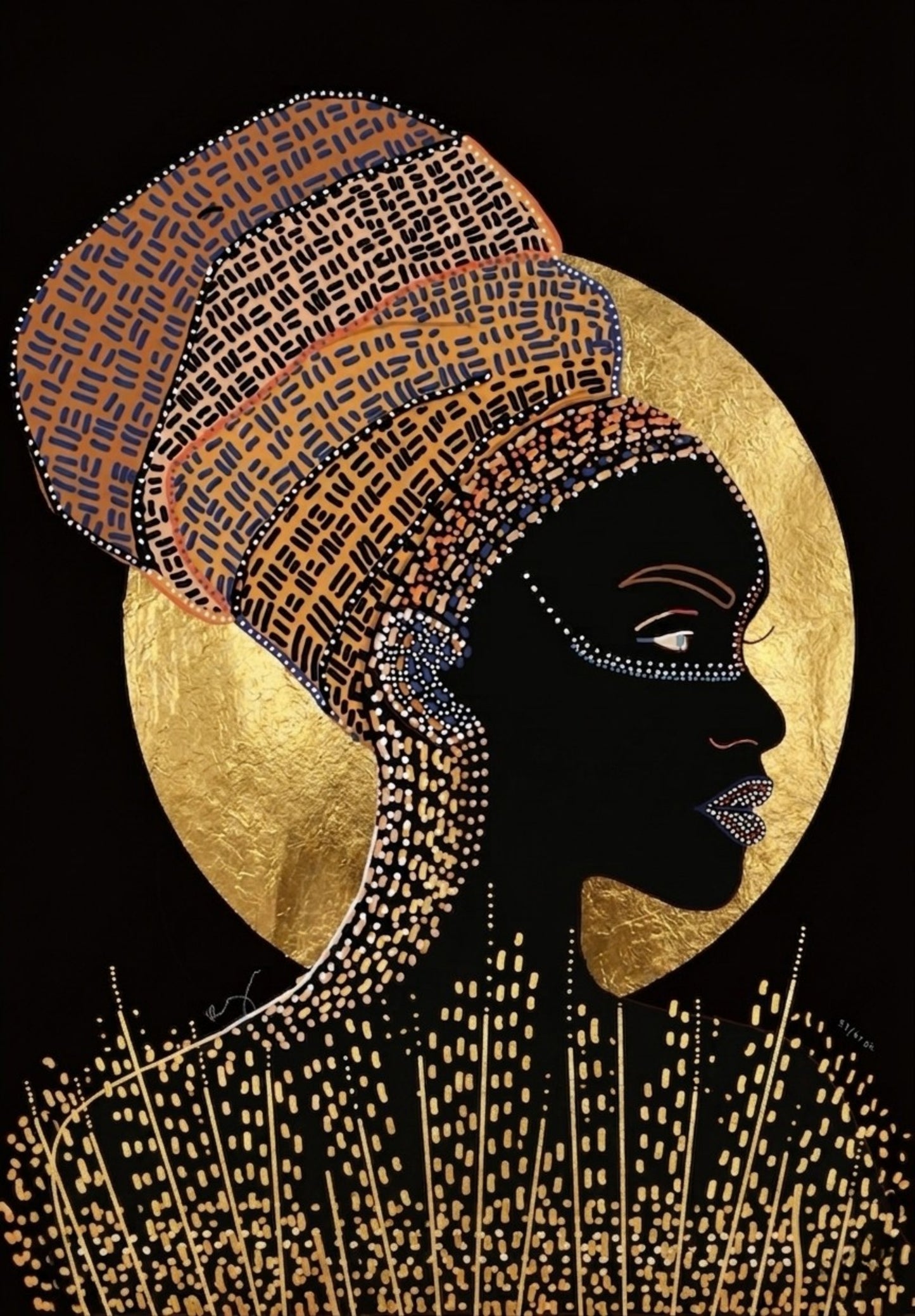 Golden Muse Pair | Hand-Finished Gold Leaf Statement Prints
