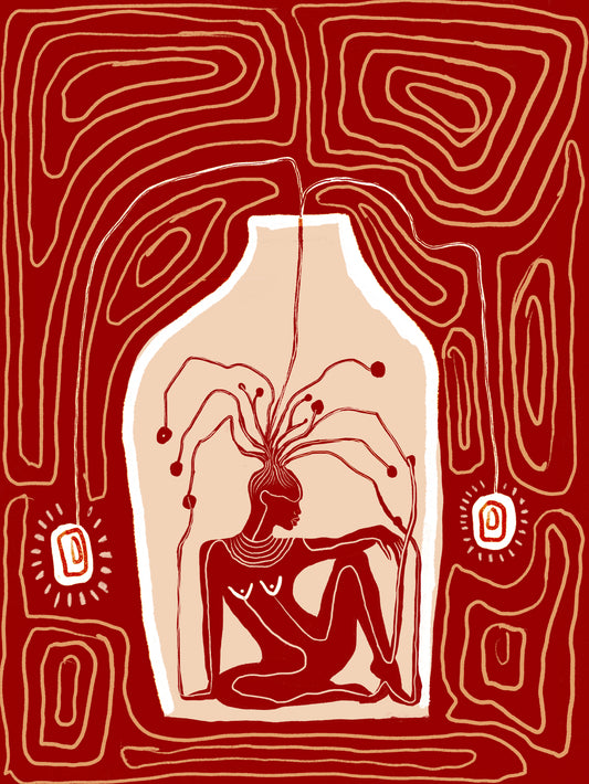 Listening to my self ( Signed Art Print)