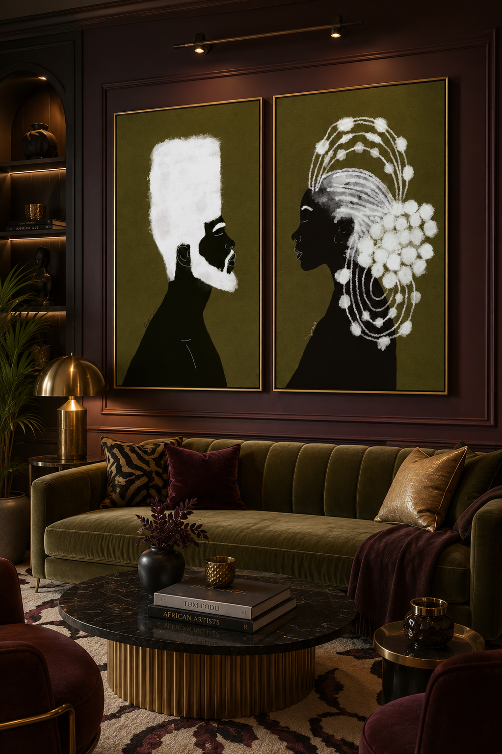 Set of 2 Maarifa & Afro Queen | 24  x 36 inches