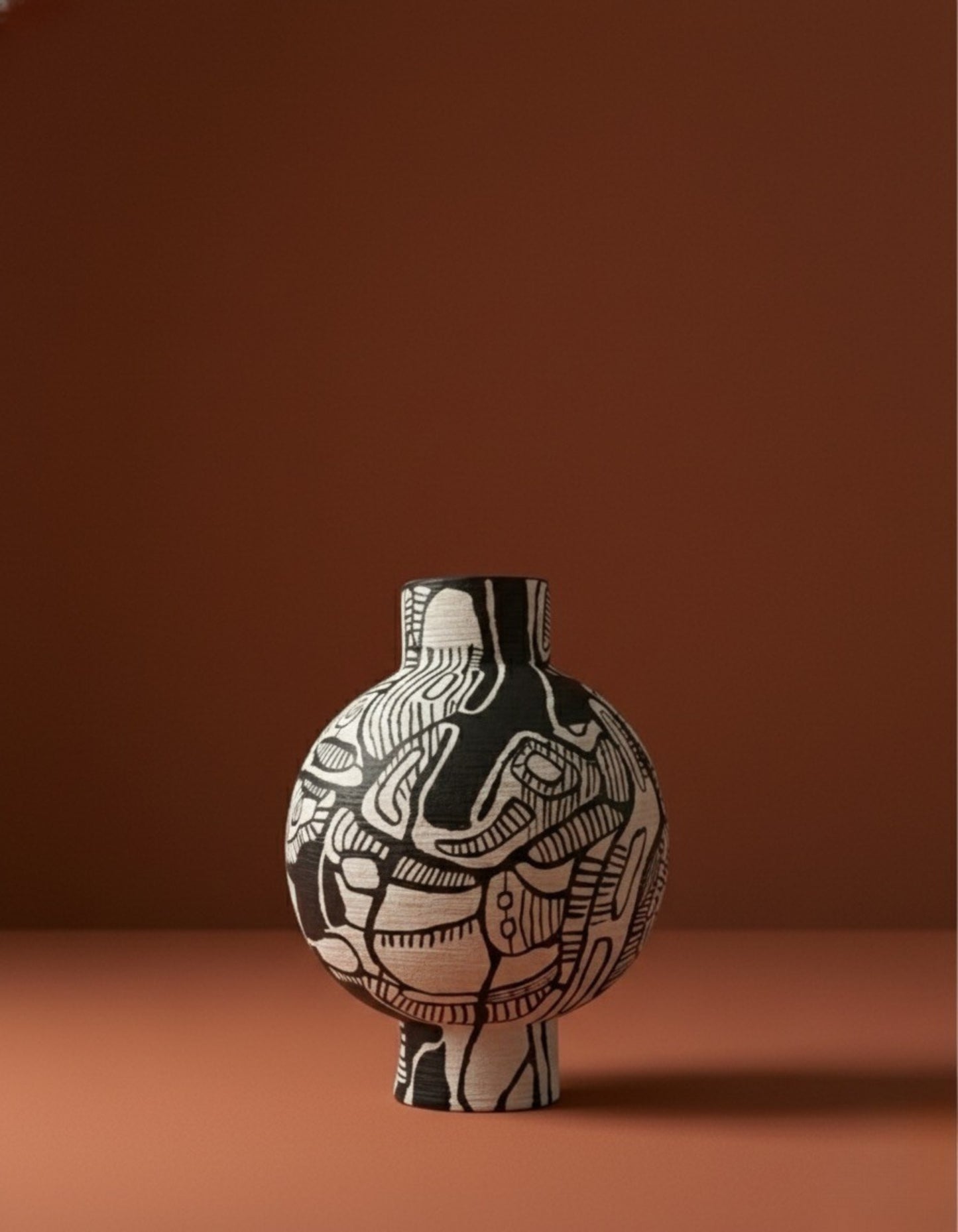 Title: Original Hand painted Vintage Vase