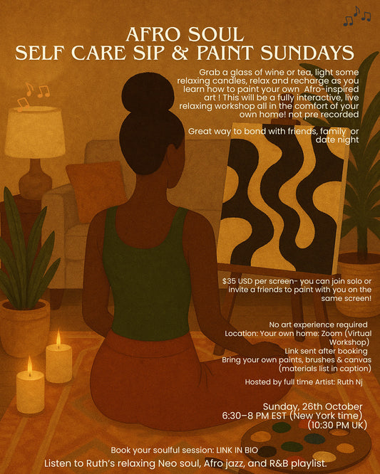 Art by Ruth Nj Virtual Sip & Paint( Home decor edition)