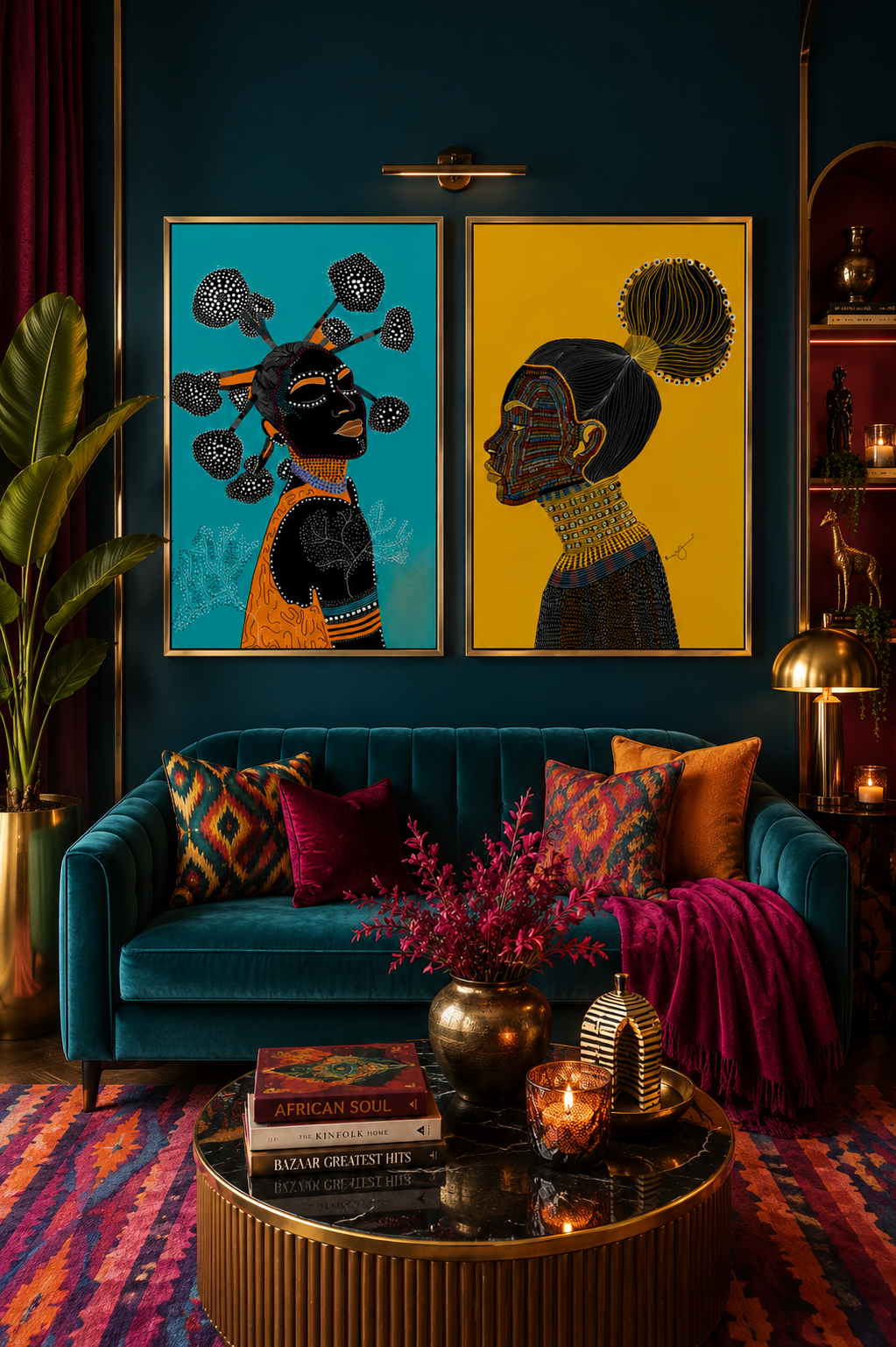 Set of 2 ( Fearless Queen and A Queen) | 39.4 × 51.2 inches)