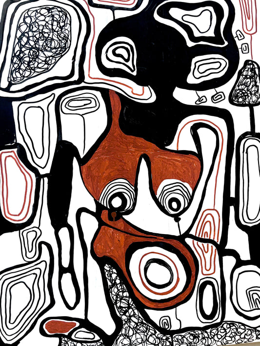 Her womb ( 18 x 24 inches) Original painting