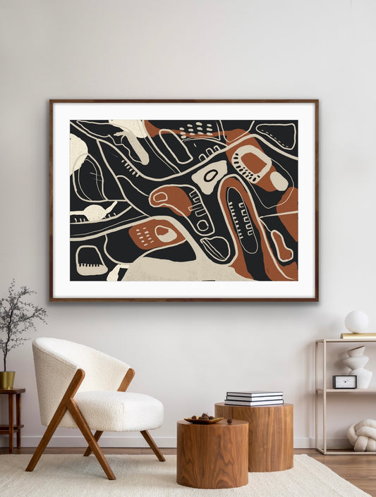 Curved Expression: Signed Art Print (47.8” × 33.1”)